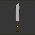 Stainless Steel Household Kitchen Knife With Wooden Handle And Metal Rivets