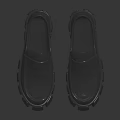 Black Leather Loafers With Thick Sole Modern Stylish Design For Fashionable Look