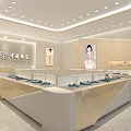 Modern Jewelry Store Interior Design Featuring Glass Display Cases and Bright Lighting