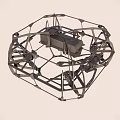 Advanced Multirotor Drone Featuring Metal Frame Structure And Rotor Components