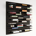 Modern Middle Ancient Bookshelf Wall-mounted Bookshelf Storage Shelf Invisible Bookshelf Books and Magazines 3d model