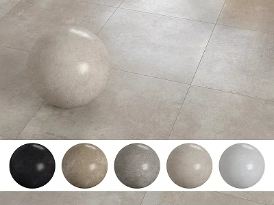 Spherical Component In Various Color Options Displayed On Tile Floor 3d model