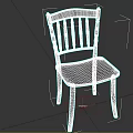 Dark Brown Wooden Leisure Chair With Vertical Slat Back And Simple Design