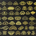 Chinese Ruyi Pattern Bat Pattern Xiangyun Cloud Pattern Classical Xiangyun Pattern Case Traditional Cloud Pattern Decoration Qing Dynasty Pattern Style Carved Pattern 3d model