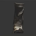 RST Motorcycle Boots With Black And White Design And Protective Features 3d model
