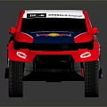 Red Bull Total Sponsored Racing Truck With Red Blue Yellow Body Design