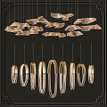 Light Luxury Crystal Chandelier 3d model