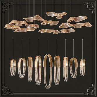 Light Luxury Crystal Chandelier 3d model