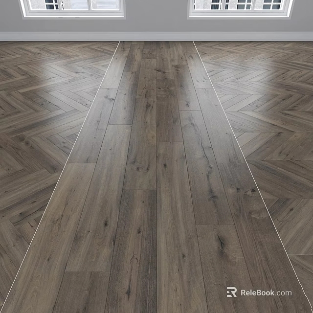 Wooden Floor Planks Construction Featuring Herringbone Straight Patterns And Natural Grain 3d model