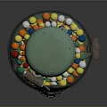 Vintage Light Green Gumball Machine With Transparent Globe And Colorful Gum Balls