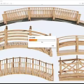 Wooden Landscape Bridge With Various Railing Designs For Garden Landscaping