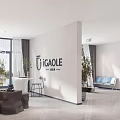 Modern Hospital Outpatient Clinic Waiting Area With Comfortable Seats And Green Plants