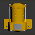 Yellow Heavy Duty Industrial Safety Switch With Square Base Metal Screws And Transparent Window