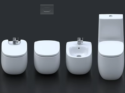 Modern White Toilet Designs For Bathroom With Different Styles And Features 3d model