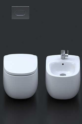 Toilet Flush Toilet Smart Toilet Wash Basin 3d model