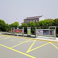 Bus Station Plate 3d model