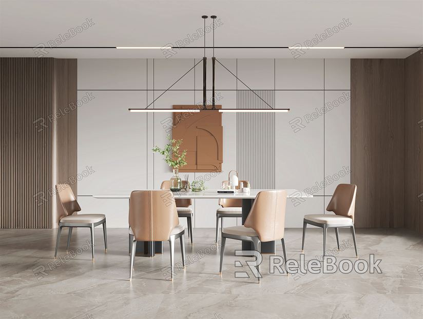 Modern Dining Table and Chair model