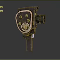 Vintage Film Camera Electronic Device With Retro Metal Components And Classic Lens
