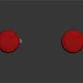 Red And Gray Handheld Weapons With Metallic Parts And Rubber Tips