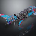 Modern Suspension Motorcycle Sci-Fi Motorcycle Jet Motorcycle Rocket Motorcycle 3d model