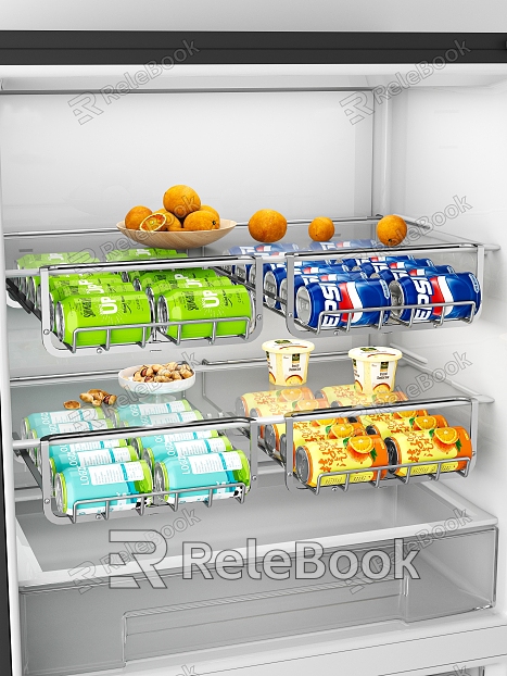 Refrigerator cans storage rack model