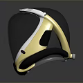 Modern Yellow And White Safety Helmet With Transparent Face Shield For Protection