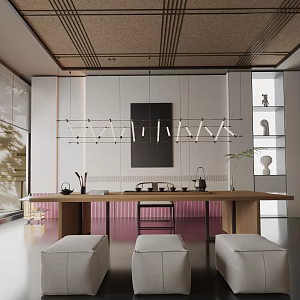 Modern table combination 3d model
