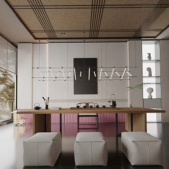 Modern table combination 3d model