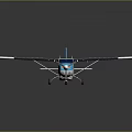 Small Blue And White Glossy Passenger Plane Model With Pink Tail Design