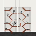 Modern Bookshelf Display Rack 3d model