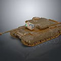 Military Armored Vehicle Tank With Cannon Tracks And Camouflage Exterior Design