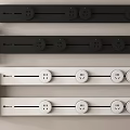 Modern Volex Power Strips With Multiple Sockets In Black And White Design