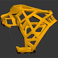 Modern Ring Leopard Print Ring Diamond Ring 3d model