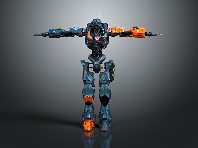 Modern Robot Mech Warrior Machine Battlearm Mechanical Battlearm Machine Warrior 3d model