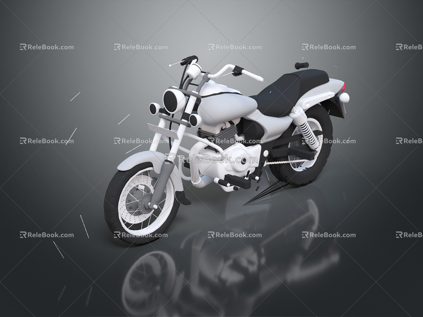 Modern motorcycle two-wheeled motorcycle off-road motorcycle road racing motorcycle 3d model