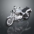 Modern motorcycle two-wheeled motorcycle off-road motorcycle road racing motorcycle 3d model