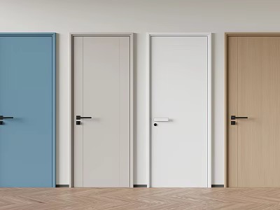 Modern swing door door room 3d model