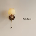 Poliform Modern Wall Lamp With Elegant Fabric Shade And Metal Base