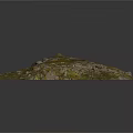 Rustic Natural Stone Slab With Moss Covered Surface And Textured Detail For Garden Decor