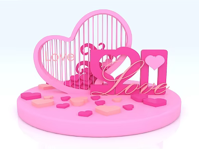 Modern Beauty Chen Valentine's Day Heart-shaped Theme Beauty Chen 3d model