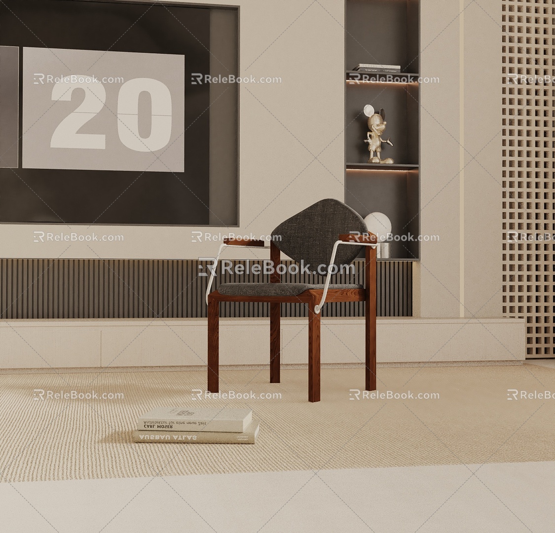 Modern Bar Chair 3d model