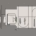 Modern Stylish Clothing Store Interior With Open Racks And Fashionable Apparel