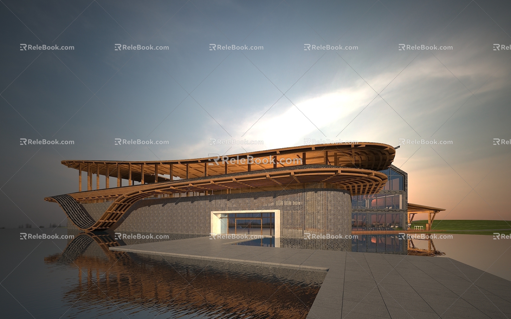 New Chinese Visitor Center Building 3d model