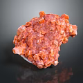 Orange Crystal Decorative Ornament Set With Irregular Glossy Chunk Design For Home Decor