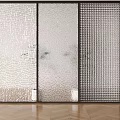 Modern glass partition Changhong glass porch partition living room partition turtle pattern glass partition 3d model