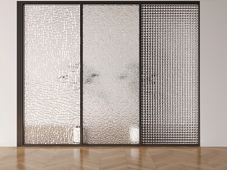 Modern glass partition Changhong glass porch partition living room partition turtle pattern glass partition 3d model