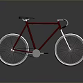 Sleek Red Bicycle With Black Seat And Silver Wheels Minimalist Design