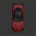 Red Sports Car With Black Rear Spoiler And Sleek Aerodynamic Body Design