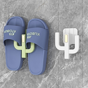 Bathroom Slipper Rack Shoes Hook Toilet Rack Slippers 3d model