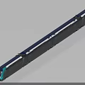 Modern Electric Train With Streamlined Front Multiple Dark Blue And Light Blue Carriages 3d model